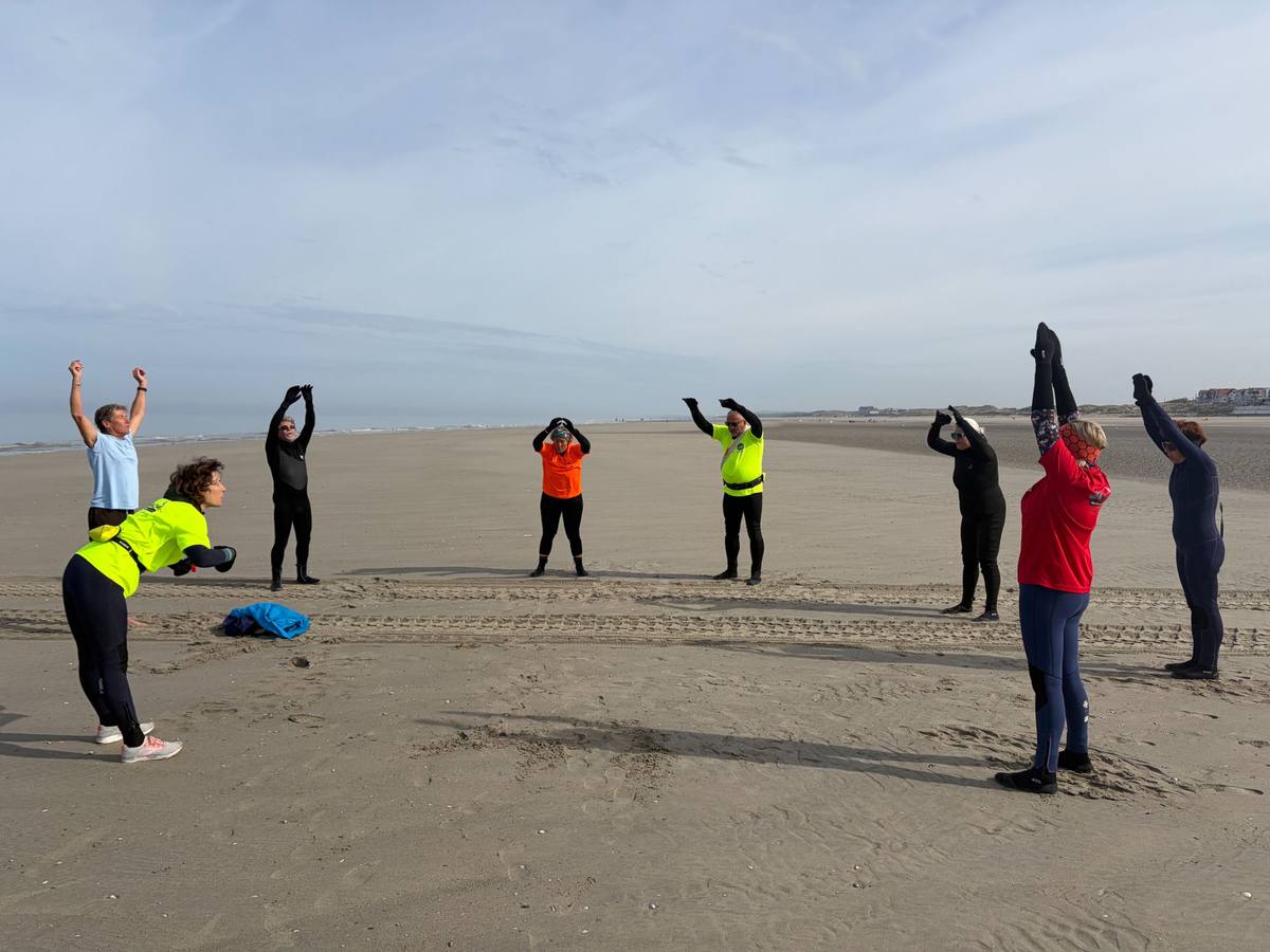 Exercices sur la plage avec Marie-Cécile