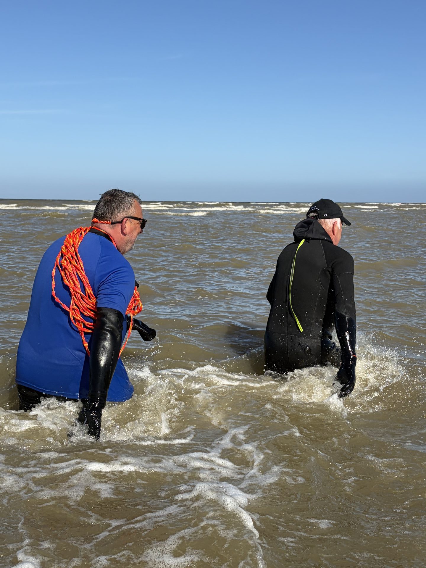 Moniteur longe-côte Merlimont avec corde de sécurité